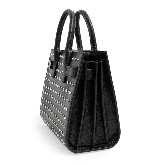 SAINT LAURENT PARIS Nano Studs 2WAY Shoulder Handbag Black - Picture 5 of 10